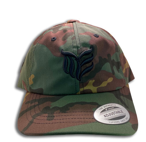 Camouflage dad hat with Modern Envy logo